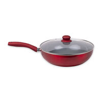 Wok Acero Inoxidable Doral Montecarlo Rojo 26 cm