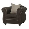 Juego de Living Black Factory Emili Sofá 3 Cuerpos + Dos Sillones 1 Cuerpo Café