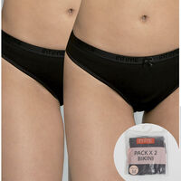 Pack 2 Calzones Bikinis Mujer Intime Blanco, Negro