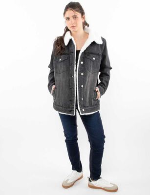 Imagen 2 del producto Chaqueta Oversized Chiporro Denim Mujer Icono Negro