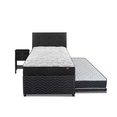 Imagen 2 del producto Cama Nido Flex 1,5 Plazas Therapedic Plus  + Respaldo + Velador