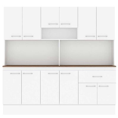 Imagen 1 del producto Mueble de Cocina Vekkahome White 1 Cajón 12 Puertas Café