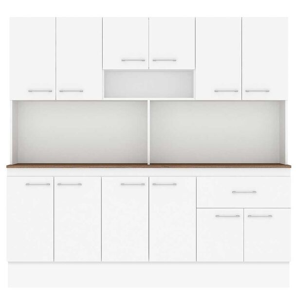 Mueble de Cocina Vekkahome White 1 Cajón 12 Puertas Café