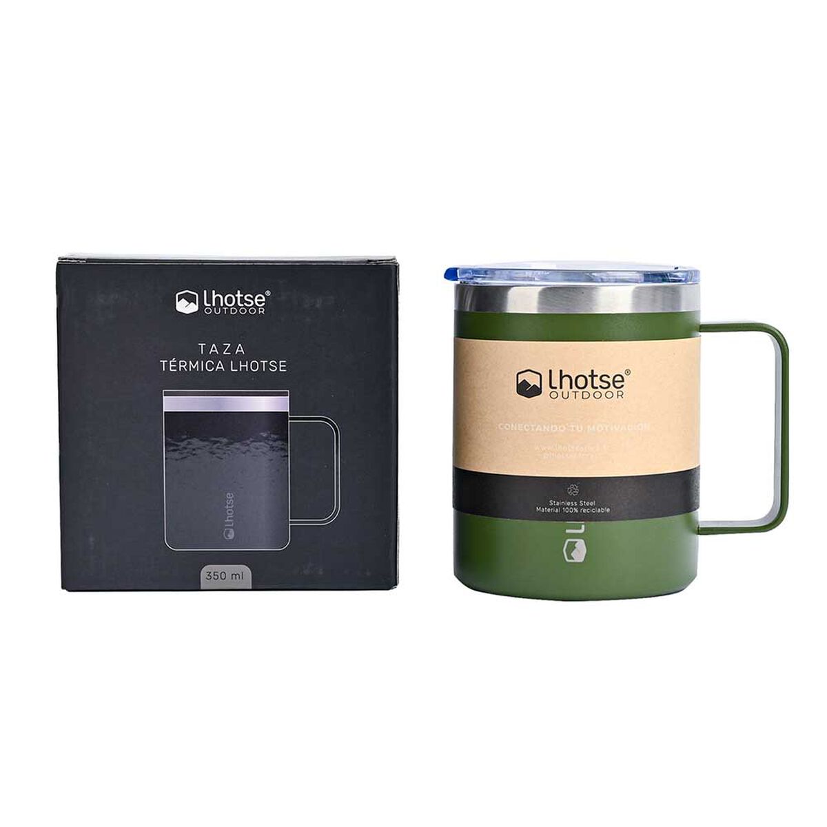 Taza Térmica Lhotse Camping 350 ml Verde