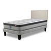 Cama Europea Simmons 1,5 Plazas Dreamer Plazasus Box + Respaldo Praga Arena