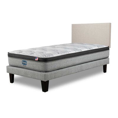Imagen 2 del producto Cama Europea Simmons 1,5 Plazas Dreamer Plazasus Box + Respaldo Praga Arena