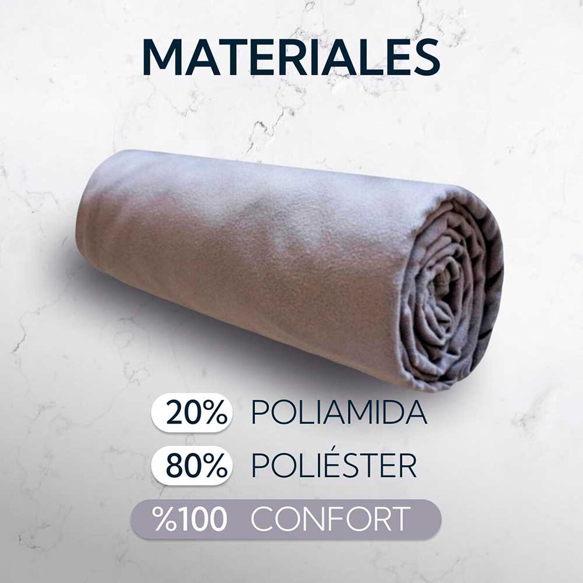 Pack Toallon Y Toalla Microfibra Suede Gris Pro Outdoor