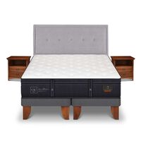 Cama Europea CIC Base Dividida King Grand Premium + Respaldo + Veladores