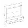 Panel TV Home Mobili Florida Hasta 58" Negro