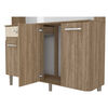 Mueble de Cocina Vekkahome Boom 7 Puertas 1 Cajón Café
