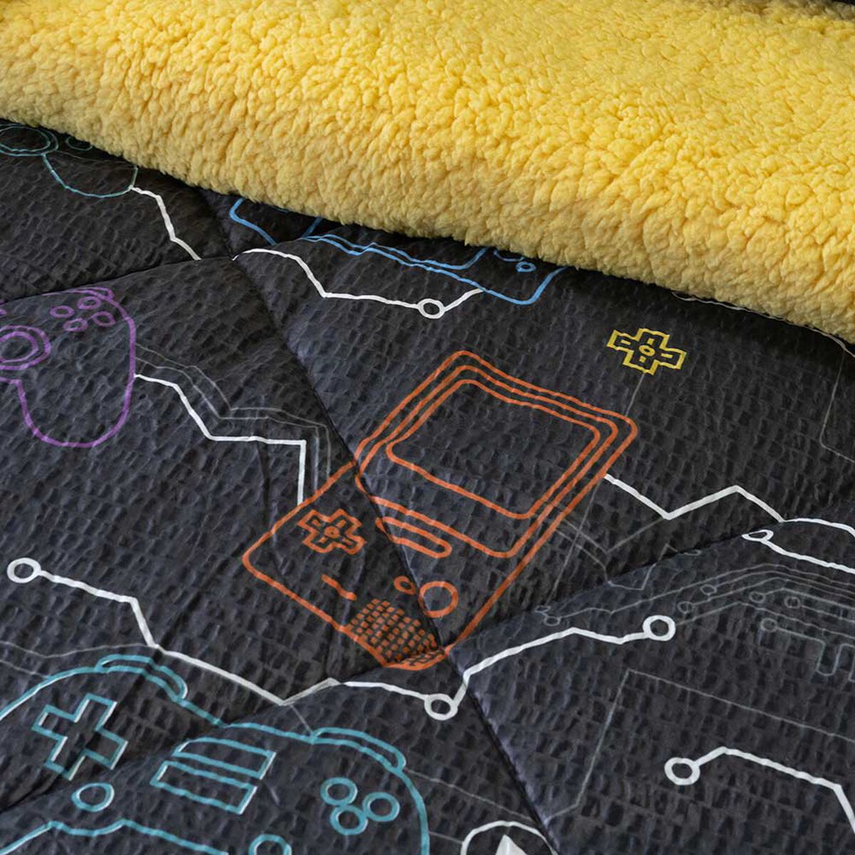 Plum&oacute;n Infantil Doral 1.5 Plazas Senses Estampado Gamer