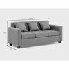 Sofá Muebles MPR Charlotte 3 Cuerpos Gris Medio