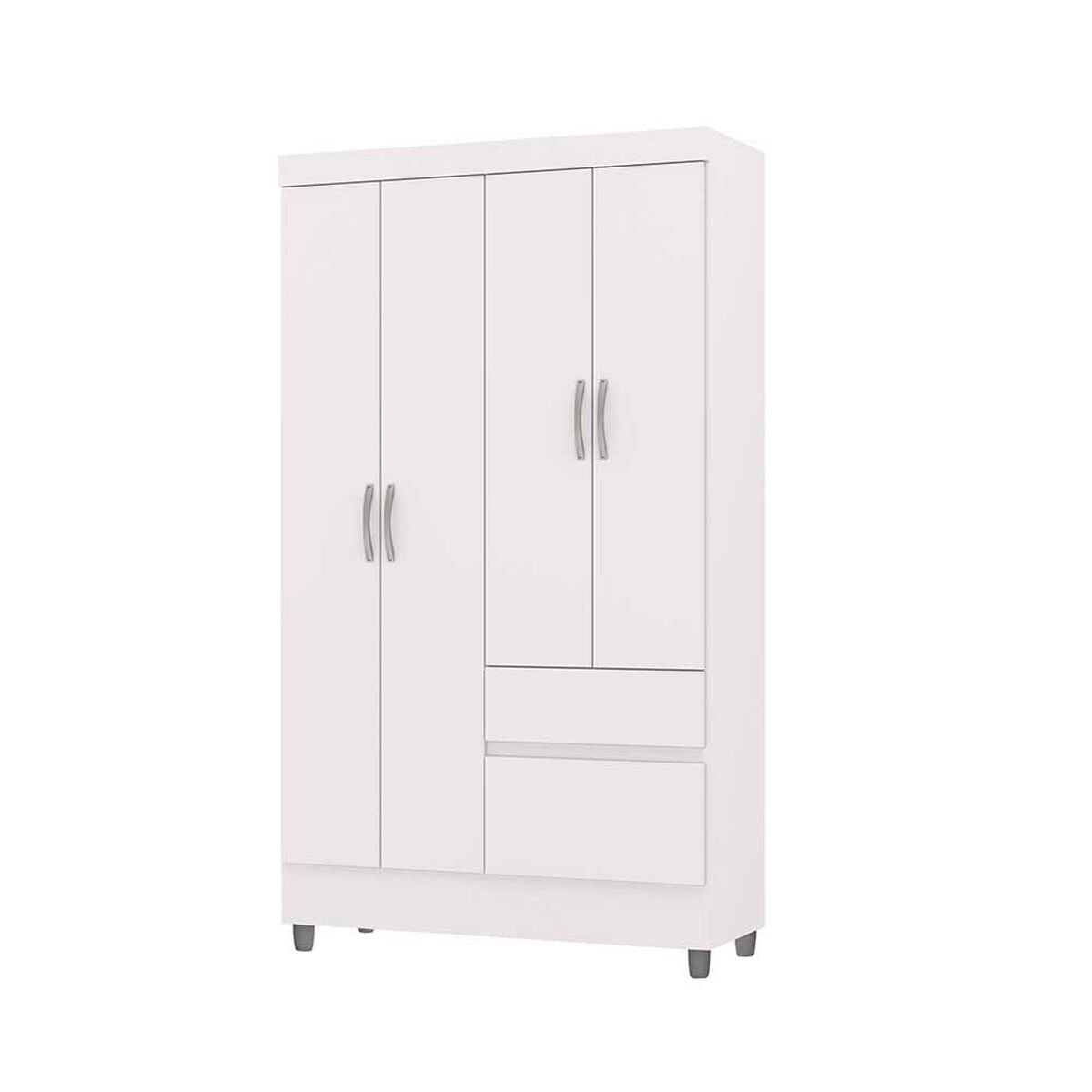 Closet Vekkahome Americano 4 Puertas 2 Cajones Blanca