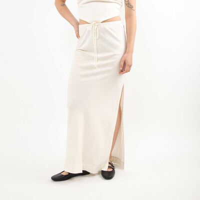 Falda Lino Maxi Mujer Icono