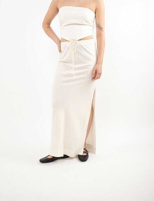 Imagen 1 del producto Falda Lino Maxi Mujer Icono Negro