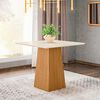 Juego de Comedor Home Mobili Dora 4 Sillas Blanco Off Café