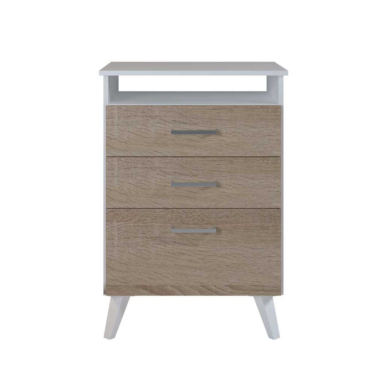 Cómoda Silcosil Vertical Blanco Madera 2 Cajones