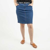 Falda Midi Mujer Extralindas Azul-Medio, Raw