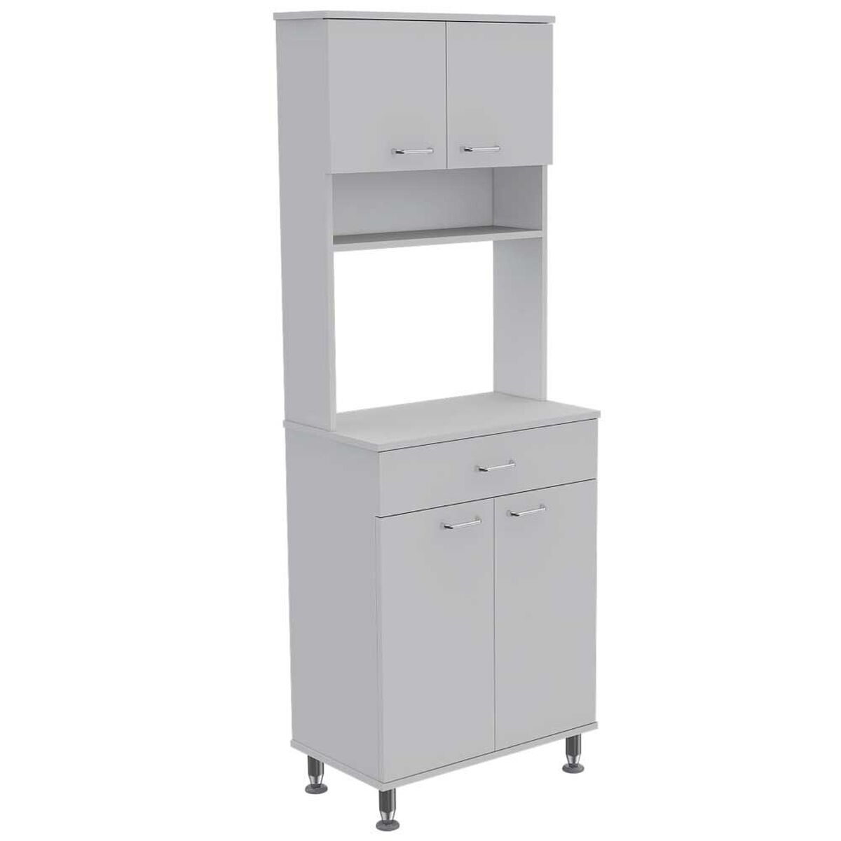Combo Mueble Microondas + Barra de Cocina + Optimizador TuHome Kitchen Blanco