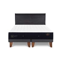 Cama Europea CIC Base Dividida King Premium + Respaldo Miro Negro