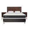 Box Spring CIC 2 Plazas New Ortopedic + Respaldo + 2 Veladores Baker + Almohada