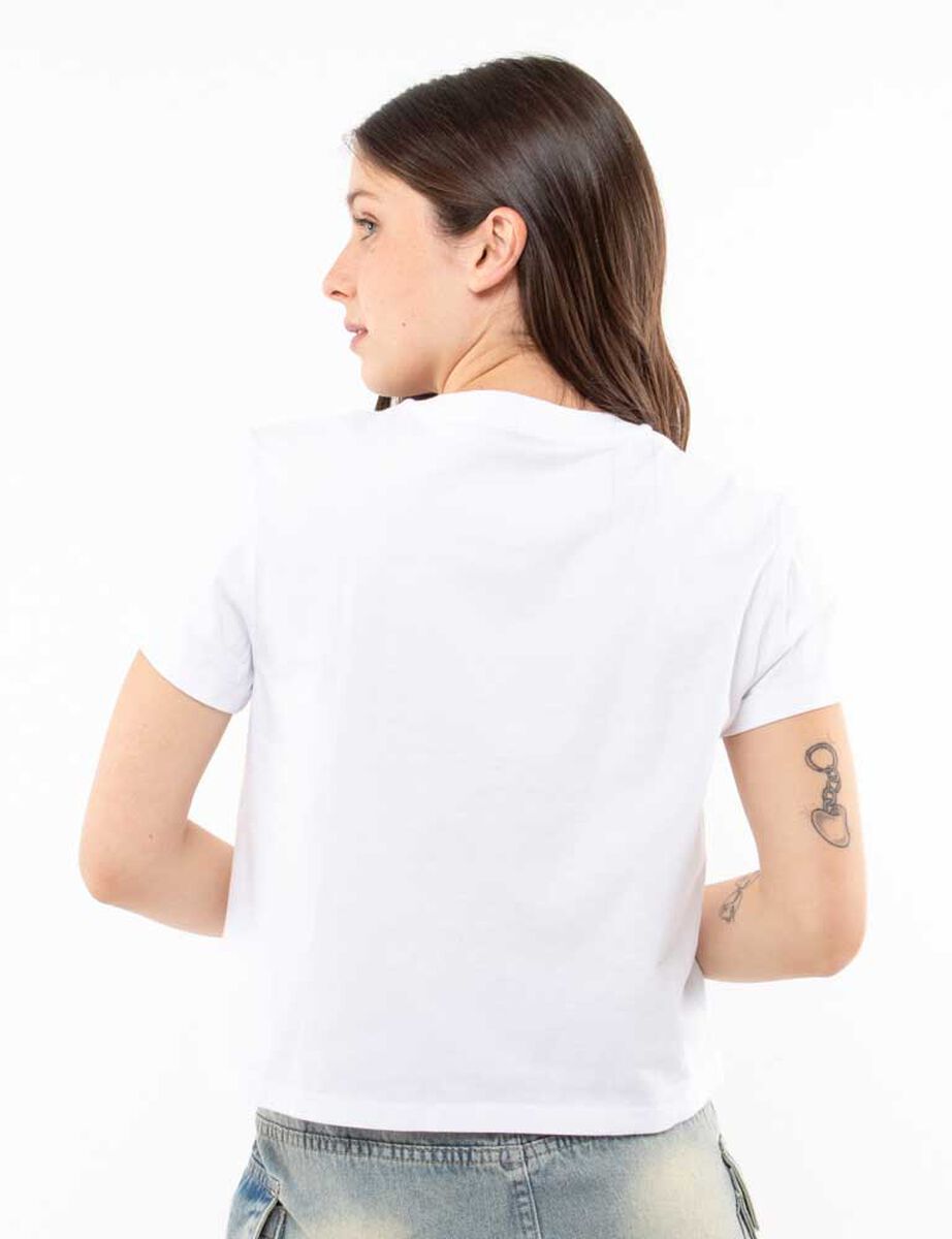 Polera Con Estampado Manga Corta Mujer Icono