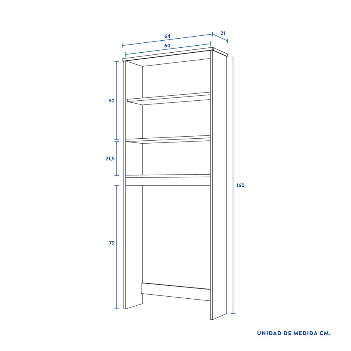 Estante de Baño CIC 2 Puertas