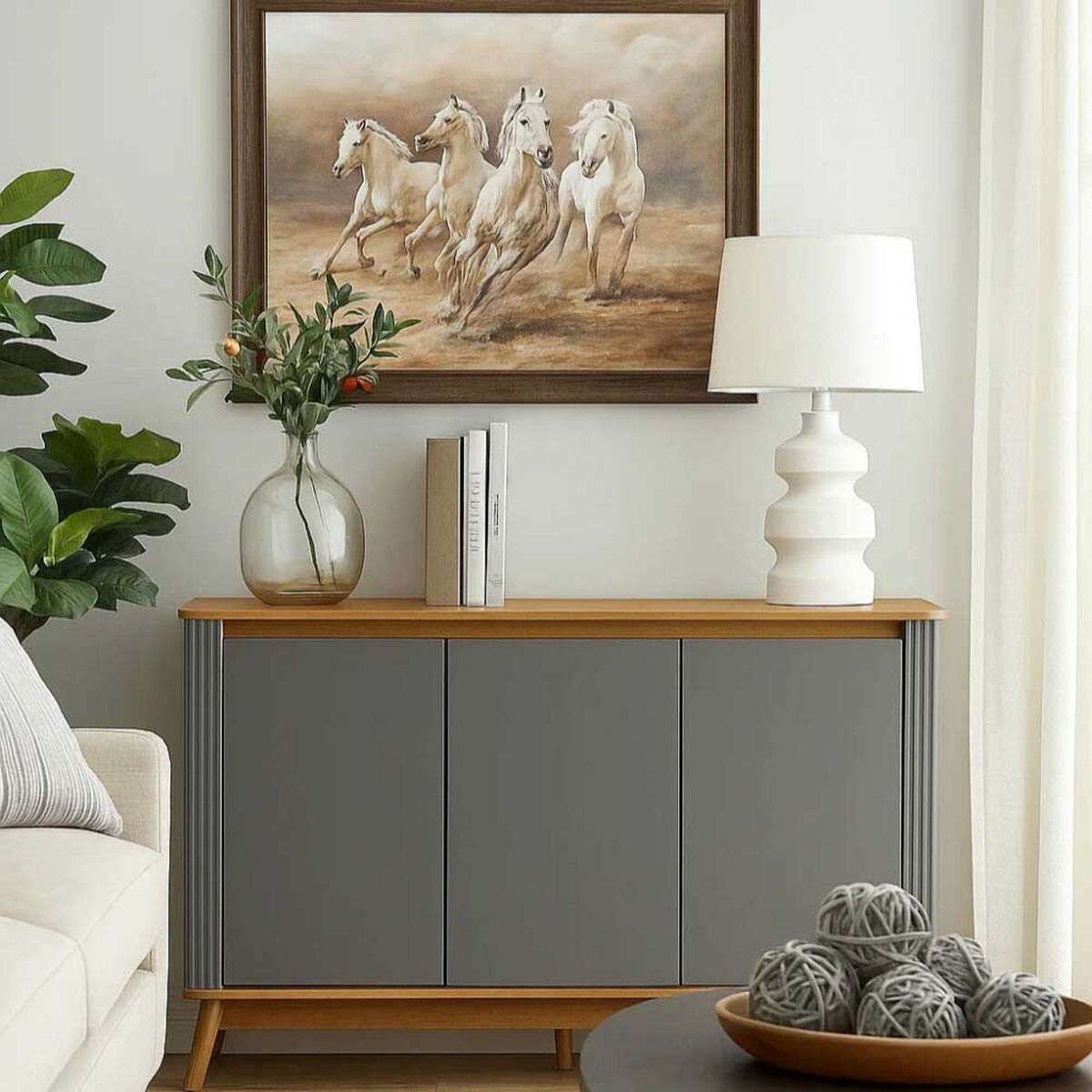Buffet Amuv Sara 3 Puertas Gris