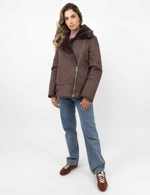 Imagen 2 del producto Chaqueta Aviadora Mujer Zibel Cafe, Negro, Verde