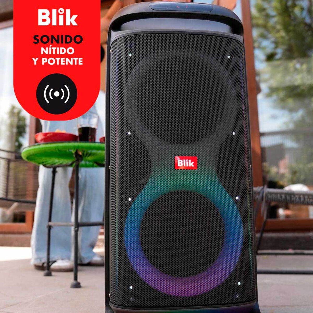 Parlante Bluetooth Blik Lightmax8 Negro