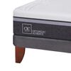 Cama Europea CIC 1,5 Plazas Ortopedic Advance + Respaldo + Velador Dublin Caramelo