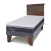 Cama Europea CIC 1,5 Plazas Ortopedic Advance + Respaldo New Torino Caramelo