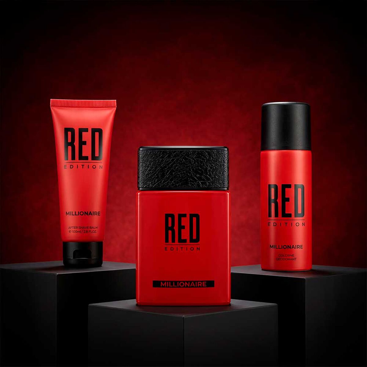 Set Perfume Millionaire Hombre Red Grooming 95ml + Deodorant + After Shave 100ml