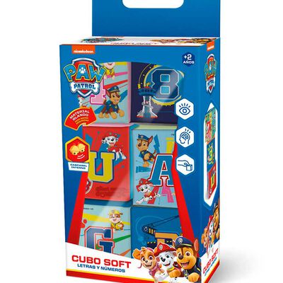 Cubo Didáctico Soft Letras y Números Paw Patrol