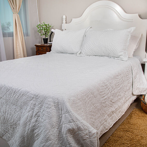 Quilt Doral 2 Plazas Blanco Bubbly