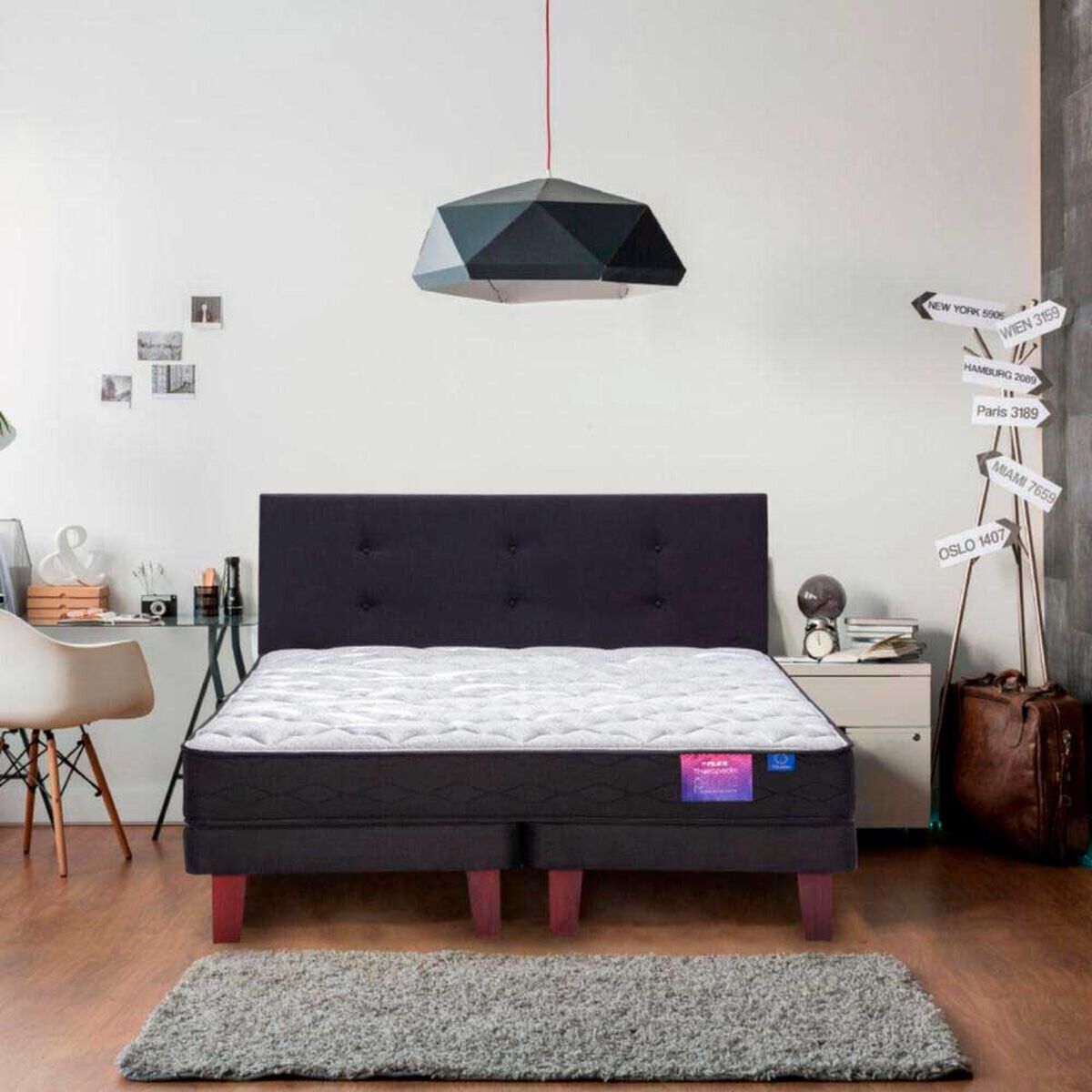 Cama Europea Flex Base Dividida 2 Plazas Therapedic Plus