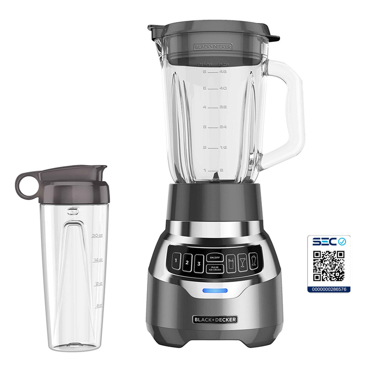 Licuadora Black & Decker BL1300DG-CL 1,5 lts + 500 ml.