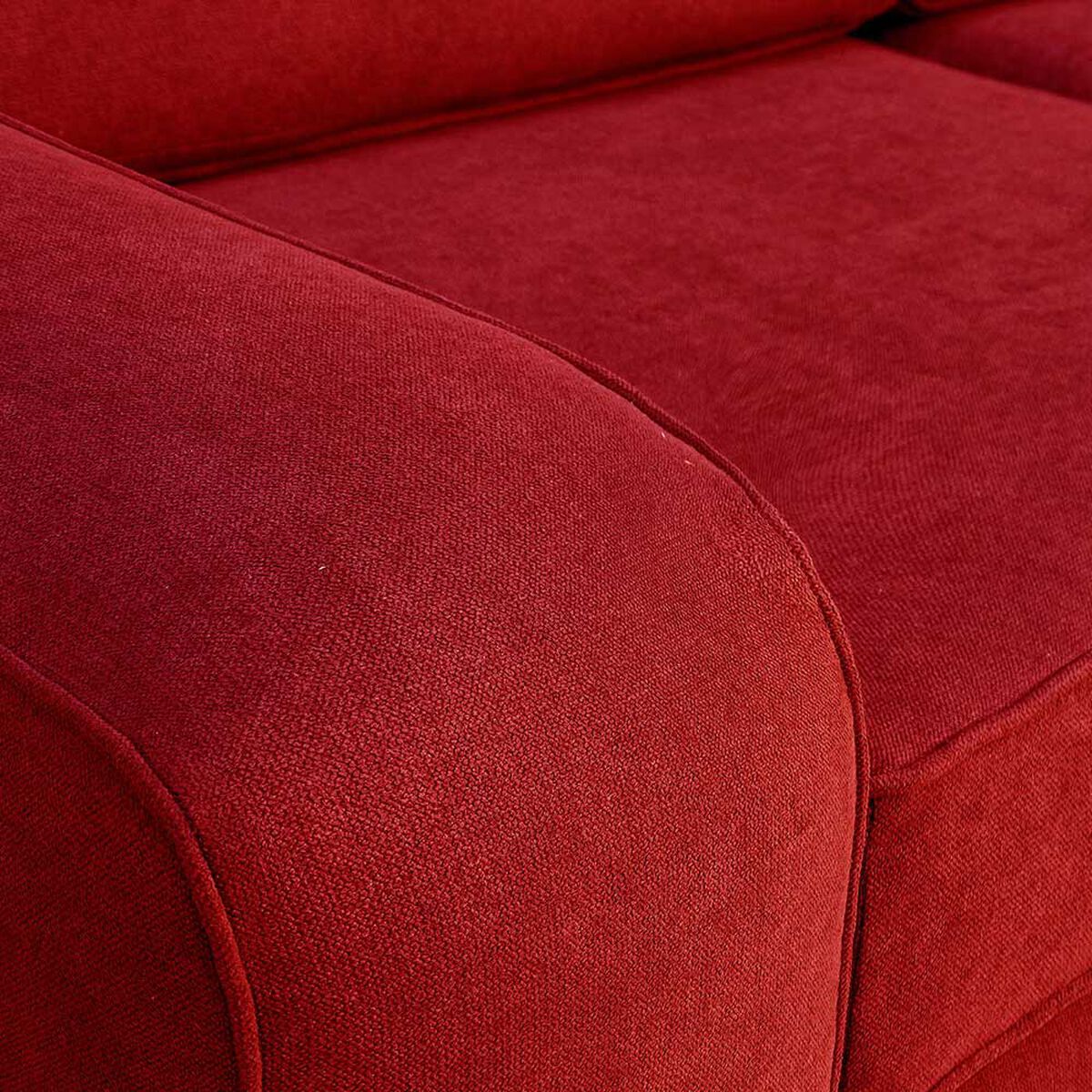 Juego de Living Elegant Detail Boston Sofá 3 Cuerpos + Dos Sillones 1 Cuerpo Rojo