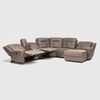 Seccional Derecho Reclinable Daniels Moderno 5 Cuerpos Caf&eacute; Grand