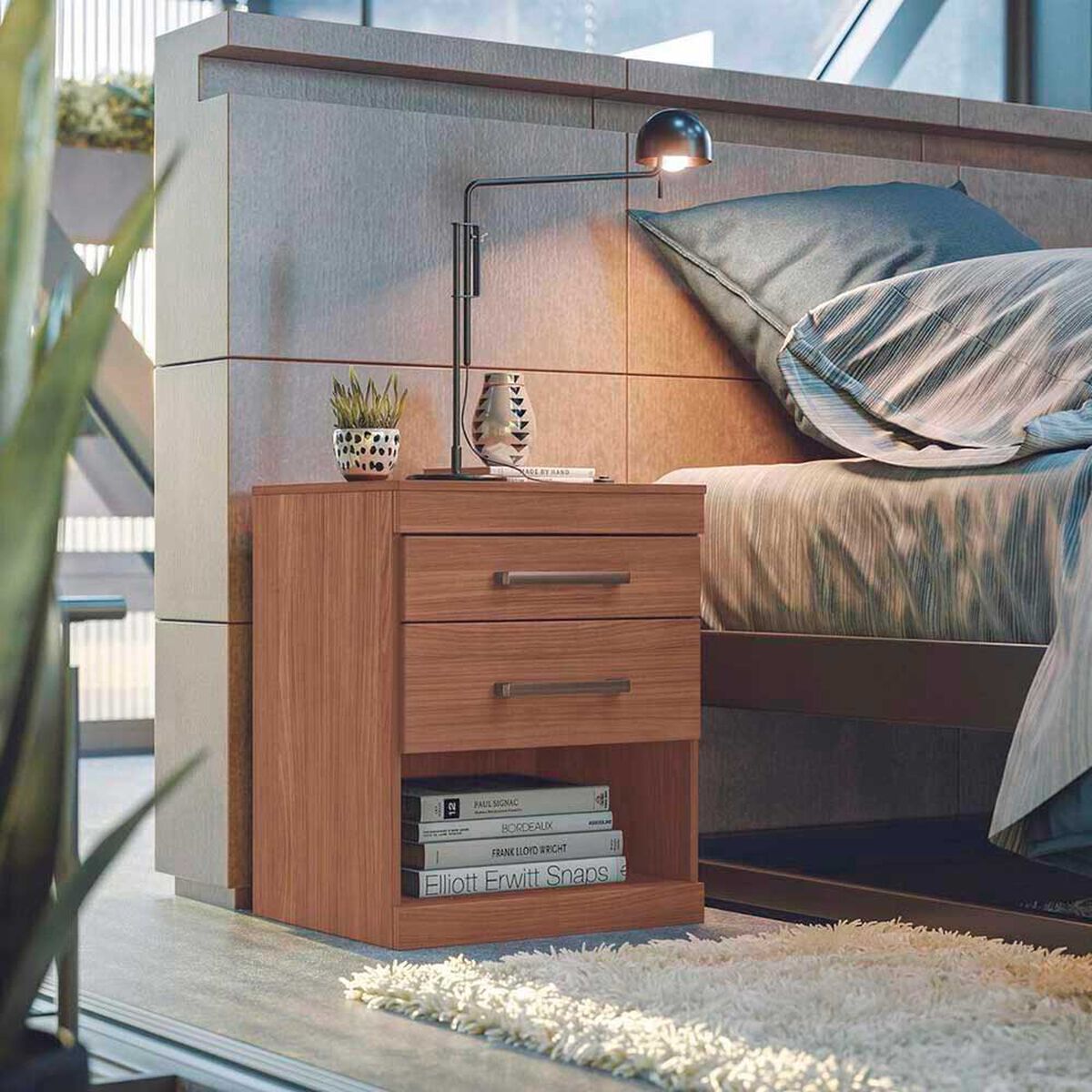 Velador Onessta Star 2 Cajones Jatoba