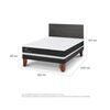 Cama Europea CIC 2 Plazas Ortopedic + Respaldo Villarrica