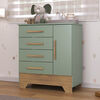 C&oacute;moda Di Poretti Design Catavento 4 Cajones 1 Puerta Verde Pastel