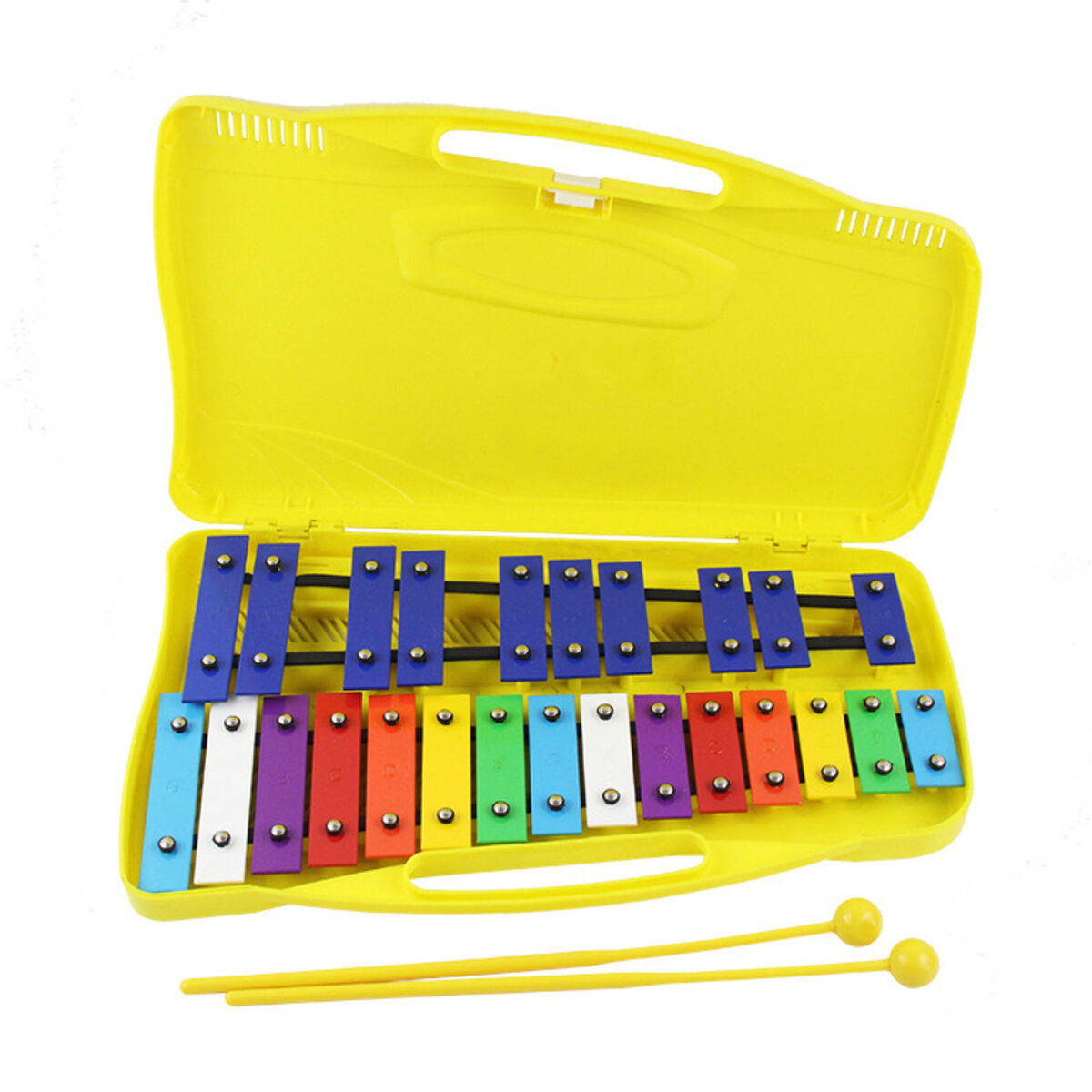 Metal&oacute;fono Cromatico 25 Notas Infantil Amarillo Klip Klap