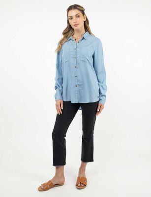 Imagen 2 del producto Blusa Mezclilla Manga Larga Mujer Alma Celeste, Marengo