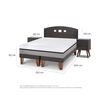 Cama Europea CIC Base Dividida 2 Plazas Balance + Respaldo + 2 Veladores Gales