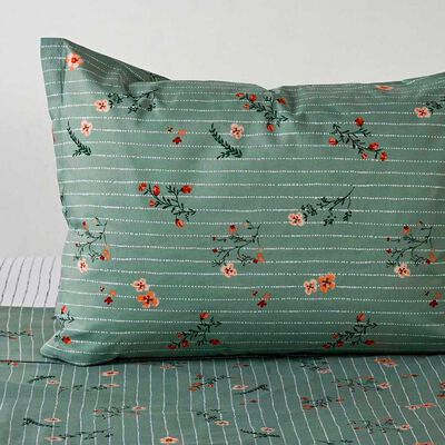 Imagen 2 del producto Juego de Sábanas American Family 144 Hilos 1,5 Plazas Sarah Turquesa