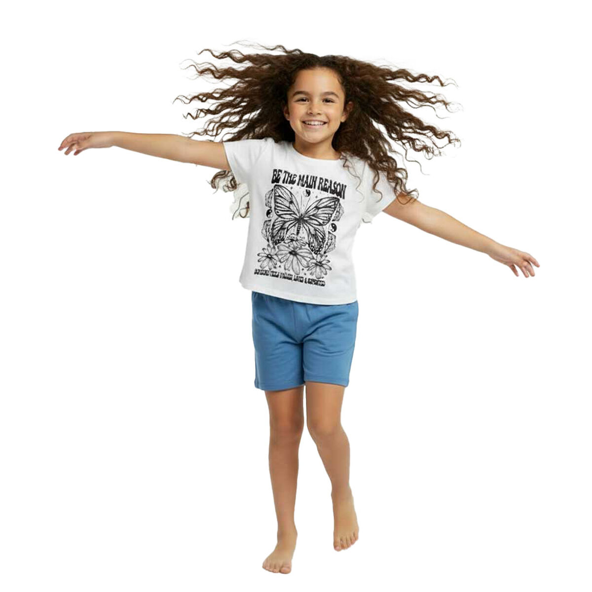 Polera Estampada Manga Corta de Algod&oacute;n Ni&ntilde;a Mila