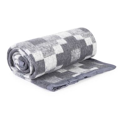 Imagen 2 del producto Frazada Reciclada Casanova 1,5 Plazas Beige, Black, Celeste