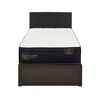 Cama Europea CIC Iron Smart 1,5 Plazas Premium + Respaldo Black Tapizado + Faldón