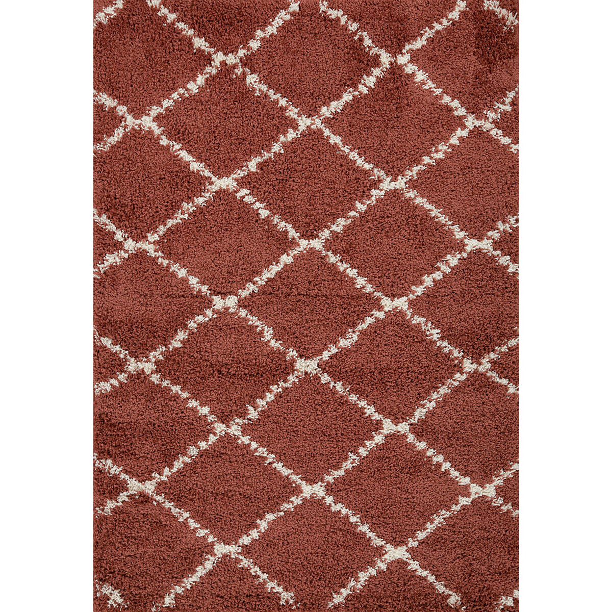 Bajada de Cama Idetex Shaggy Cell 133 x 180 cm Terracota